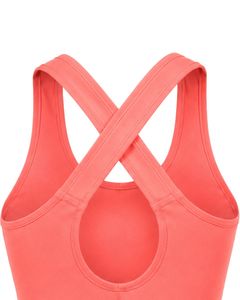 Customized Coral Women <b>Cross</b> Back Yoga Tank <b>Top</b> Breathable Sleeveless Gym Fitness Workout Activewear Sports Running Vest Shirt - Product Image 6