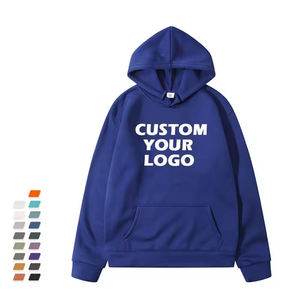 เสื้อฮู้ดโอเวอร์ไซส์ผ้าฟลีซแบบเรียบ พร้อมปักโลโก้ตามสั่ง สไตล์ลำลอง สตรีทแวร์ สำหรับฤดูหนาว - Product Image 2
