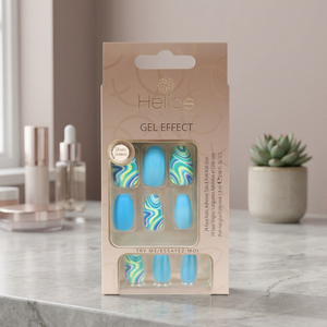 High Quality <b>GEL</b> EFFECT Stylish Square Pattern <b>Nail</b> Enhancements French Style Long Tips Artificial Fingernails <b>Set</b> Glue - Product Image 5