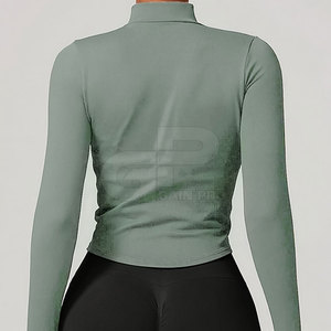 Veste de yoga légère pour femme, tissu extensible respirant, coupe ajustée, fermeture éclair intégrale, veste de sport pour la salle de sport et les entraînements - Product Image 4