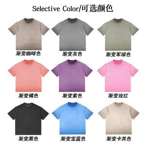 เสื้อยืดวินเทจสีพื้นเรียบๆ สกรีนโลโก้ได้ เสื้อยืดผ้าฝ้ายฟอกสี เสื้อยืดผู้ชายฟอกสีแบบแอซิดวอช - Product Image 4