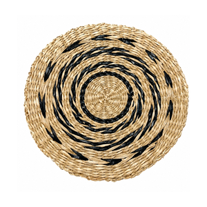 Sous-plat tressé bohème en rotin de 33 cm de diamètre, résistant à la chaleur, pour table en bois ou en verre - Product Image 2