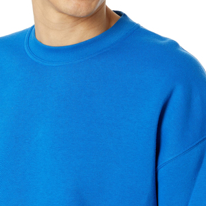 Pull en molleton 100 % coton pour homme, col rond, anti-boulochage, respirant, tricoté, coupe classique, couleur unie, décontracté, hiver - Product Image 3