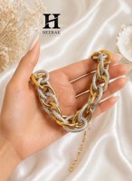 Collar de Cadena de Eslabones Ovalados Gruesos al por Mayor, Cadena de Cable con Pavé de Diamantes Cultivados en Laboratorio de Oro Sólido de 10K, 14K, 18K, Joyería Fina Personalizada