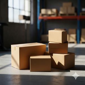 Boîtes d'emballage en carton ondulé en matériaux recyclés durables, vente en gros de boîtes d'expédition brunes, boîtes de courrier en kraft résistantes E - Product Image 2