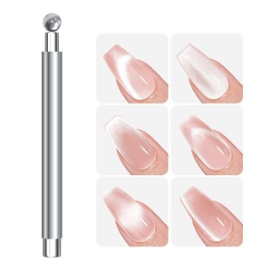 Kit de Nail Art Double Embout Effet Spirale Œil de Chat avec Outils Réutilisables en Alliage Métallique pour Sculpture de Pâte à Modeler et Stylo Magnétique Français - Product Image 5