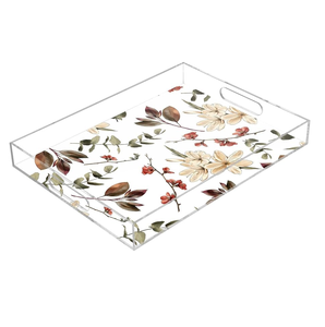 Modern Printed Acrylic Serving Storage Tray For Serving Beverages Snack Breakfast Trending Organizer Platter For <b>Coffee</b> <b>Table</b> - Product Image 3