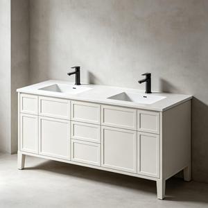 Meubles de salle de bain classiques de luxe modernes professionnels les plus vendus en bois massif - Product Image 1