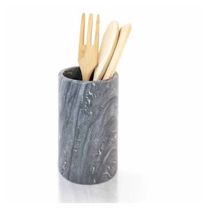 Elegant White Round Shape Marble Spoon holder <b>For</b> kitchen spoon <b>Storage</b> Holder with Amazing Price - Product Image 3