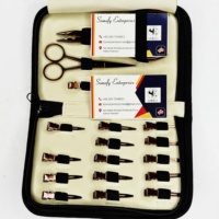 Ensemble professionnel Somofy Enterprises de 17 pièces en acier inoxydable durable de haute qualité, couleur or rose, pour outils capillaires commerciaux durables