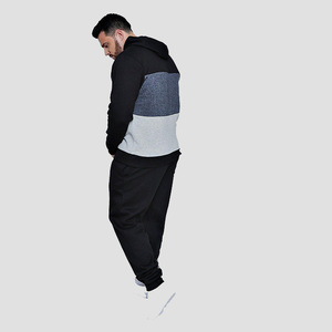 Conjunto Deportivo para Hombre con Capucha y Bloques de Color, Manga Larga, Corte Regular, Informal, para Otoño, Sudadera y Pantalones de Poliéster y Algodón - Product Image 2