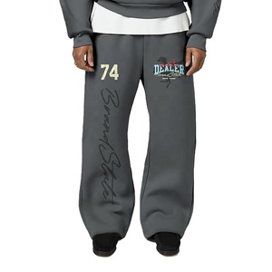 Ensemble de survêtement personnalisé pour homme 2026 avec logo imprimé, sweat à capuche et pantalon large, tenue décontractée streetwear - Product Image 4