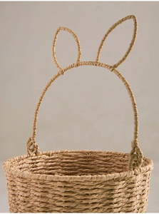 Panier élégant en papier tressé fait main pour Pâques, panier cadeau, panier de rangement, décoration décorative pour chambre d'enfant et maison, organisateur de jouets - Product Image 2