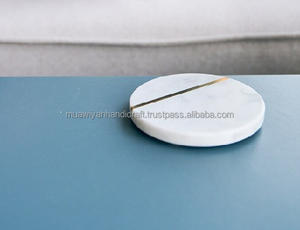 Posavasos de mármol blanco de alta calidad, posavasos de Color blanco para decoración de cuentas elegantes para accesorios de Mesa para el hogar al precio más bajo - Product Image 4