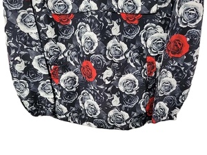 Windbreaker Rose Print Floral Black White Red Loose Baggy Smart Custom Fitted Anorak unisex <b>Jacket</b> New Fashion - Product Image 6