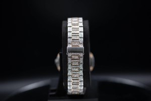 Montre Moissanite à taille brillante VVS1, carrée, style antique, hip-hop, luxe, quartz, mode, affaires, cadran en verre, collection pour hommes - Product Image 2