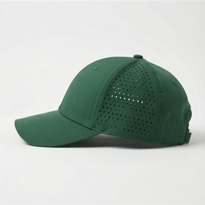 Gorras de béisbol trucker de malla verde al por mayor, ajustables, unisex, para uso casual, estilo caballero, para verano, modelo A1 Outdoor Peak - Product Image 3