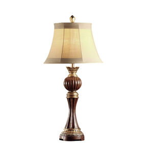 Lampe de table en laiton antique de qualité export, style Empire, avec abat-jour en satin traditionnel et base en métal en forme d'urne, pour chevet ou bureau, décoration - Product Image 5