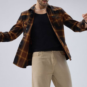 Chemises en flanelle pour hommes 100% coton, séchage rapide, respirantes, légères, durables, coupe classique, décontractées, haute qualité, vente en ligne - Product Image 3