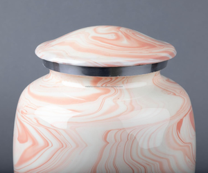 Urnes commémoratives pour cendres humaines Urnes décoratives abordables fabriquées à la main pour cendres humaines Femme et homme-Orange Dip - Product Image 2