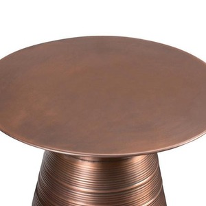 Mesa de centro moderna de metal industrial con base cónica para muebles de sala de estar - Product Image 5