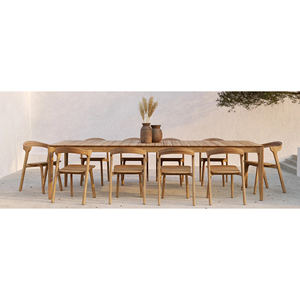 Chaises de jardin en teck massif, chaise Hirosima, mobilier de balcon et de terrasse, chaise en teck, mobilier d'extérieur, chaise de jardin en bois pour repas - Product Image 5