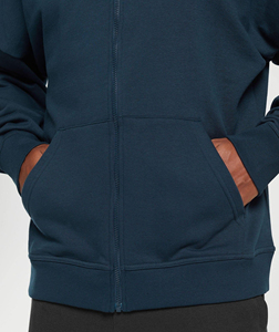Sweat à capuche zippé surdimensionné pour homme, en coton épais doublé polaire, respirant, chaud, doux et confortable, style streetwear hiver, OEM - Product Image 3