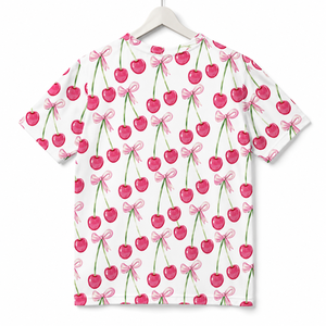 T-shirt à manches courtes pour homme Cosh International, motif cerise, col rond, coupe classique, jersey décontracté en coton, design imprimé - Product Image 1