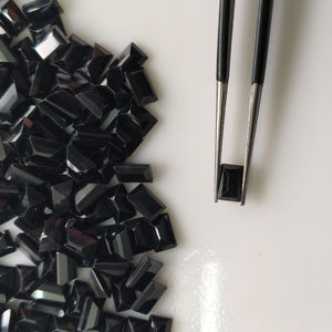 Espinela Negra Natural, Corte Baguette de 6x4MM, Gema Suelta de la Mejor Calidad para Joyería, Gemas de Red Mountain - Product Image 2