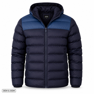 Veste matelassée à capuche unisexe, veste d'hiver isolée, fabricant de vêtements d'extérieur OEM ODM - Product Image 1