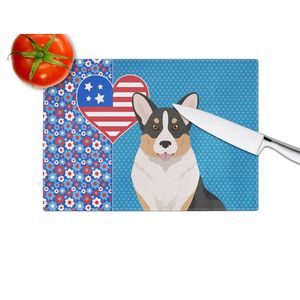 เสื้อคาร์ดิแกนสามสี Corgi USA เขียงแก้วอเมริกันขนาดใหญ่ตกแต่งห้องครัวอารมณ์เสิร์ฟจานและจาน - Product Image 4