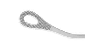 Pinces VATS Foerster courbées gauche en acier inoxydable, mâchoires ovales dentelées de 20 mm, tige de 10 mm, WRatchet, longueur de travail de 9,5'' (24 cm), longueur de travail de 13,5'' - Product Image 2