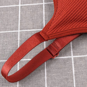 Women Fitness Sports Bra <b>Red</b> Racerback <b>Crop</b> <b>Top</b> Fitted Workout Activewear Custom Color Logo OEM ODM Wholesale Supplier - Product Image 5
