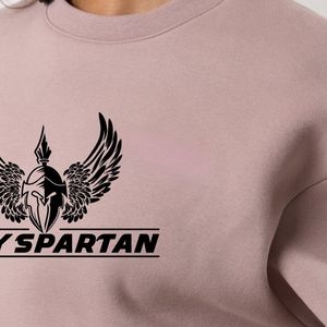 Sweat-shirt à col rond rose poudré pour femme, coupe décontractée, pull oversize à manches longues, streetwear décontracté, toucher doux, à porter au quotidien - Product Image 6