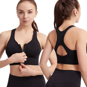 Soutien-gorge de sport respirant à maintien élevé pour femme, bretelles croisées, idéal pour le yoga, le fitness et l'entraînement, logo avant, excellent rapport qualité-prix - Product Image 3
