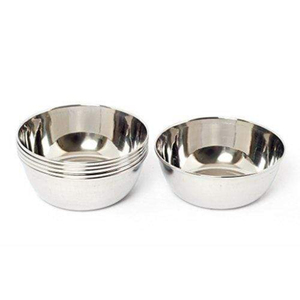 Salad Bowl Set Of 4 Stackable Polished Minimalist Design Food Serving Bowls Metal Dishwasher Safe Metal Serving Bowl - Product Image 5