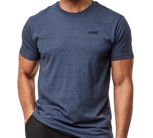 T-shirt de course pour homme en maille unie, séchage rapide, respirant, léger, manches courtes, tee-shirt athlétique, logo personnalisé, haut de sport - Product Image 5