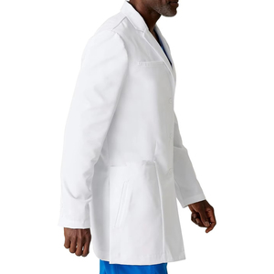 Blouse de laboratoire respirante de qualité supérieure, fabriquée sur mesure, à manches longues, de couleur blanche, pour médecins - Product Image 3