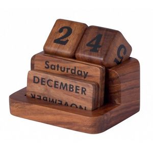 Rustic Wooden Photo Frame Calendar Handmade <b>Table</b> <b>Decor</b> for Home and Office Factory Bulk Supply - Product Image 1
