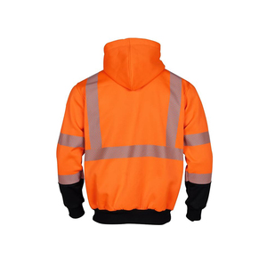เสื้อกันน้ำแบบ unisex พร้อมไฟ LED สำหรับงานก่อสร้าง งานถนน มีซิป อุ่นในฤดูหนาว สะท้อนแสงเพื่อความปลอดภัย - Product Image 2