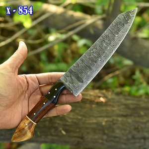 Cuchillo de Chef Ambidiestro Hecho a Mano de Acero de Damasco, 5 Pulgadas, Mango de Madera, Apto para Lavavajillas, Regalo Perfecto para - Product Image 2