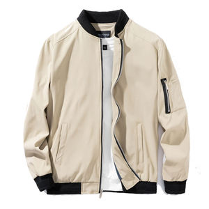 OEM Men's Classic Zip Up Bomber Jacket Casual Ribbed Trim Lightweight Coat Men's Modern Flight Jacket Premium Casual Bomber - Product Image 6