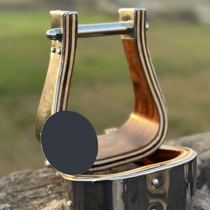 Étriers d'équitation en bois massif, repose-pieds en bois naturel, accessoires équestres faits à la main - Product Image 2