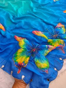 Último Diseño de Saree de Seda Taby Pura y Suave con Corte Dana Moti, para Fiesta, de Secado Rápido y Sin Arrugas, Mayorista Fabricante India - Product Image 2