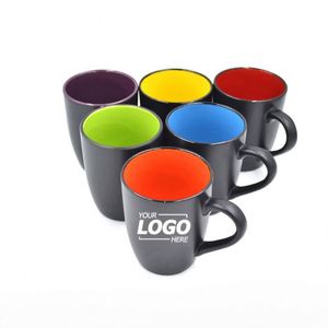 Custom <b>Large</b> Coffee Mug, Matte Black Porcelain Ceramic <b>Cups</b>, 16 Oz for Coffee, <b>Tea</b>, Juice, Cocoa Enthusiasts - Product Image 1