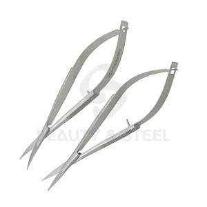 Ciseaux à cuticules professionnels à ressort avec pointes ultra-fines et corps en acier inoxydable pour des soins de précision - Product Image 3