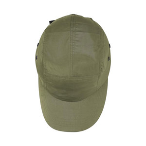 Olive Green 6-Panel Snapback <b>Cap</b> Unisex Adjustable Solid Color Casual Denim <b>Winter</b> Outdoor Front Panel Washed Hat - Product Image 4