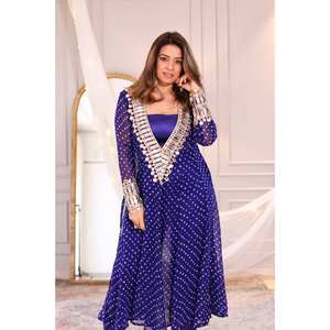 Ensemble haut-bas et dupatta pour femme LG Designer, rouge, pour soirée, taille M - Product Image 6