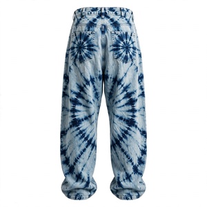 Jeans en denim délavé pour hommes, coupe droite, taille mi-haute, en coton élasthanne, décontracté, séchage rapide, écologique, marque personnalisée, vente en gros BD - Product Image 6