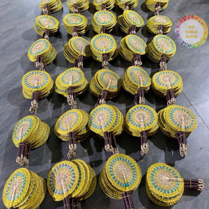 Abanico de mano sostenible de hierba marina hecho a mano para uso en iglesias - Artesanía de hierba ecológica - Abanico de recuerdo vietnamita de 99 Gold Data de Ninh Binh - Product Image 1